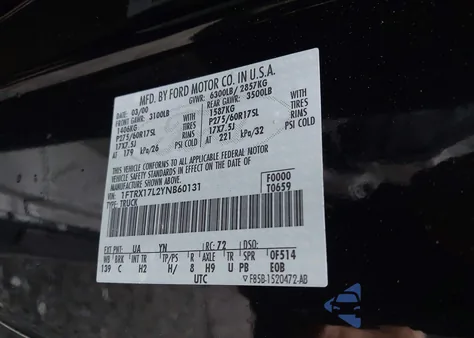 2000 Ford F-150 Lariat/Work Series/Xl/Xlt from USA, damaged, VIN 1FTRX17L2YNB60131